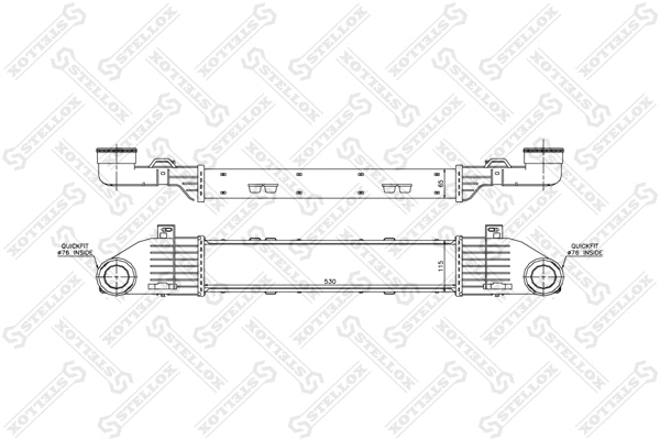 Refroidisseur d'air de suralimentation STELLOX 10-40051-SX