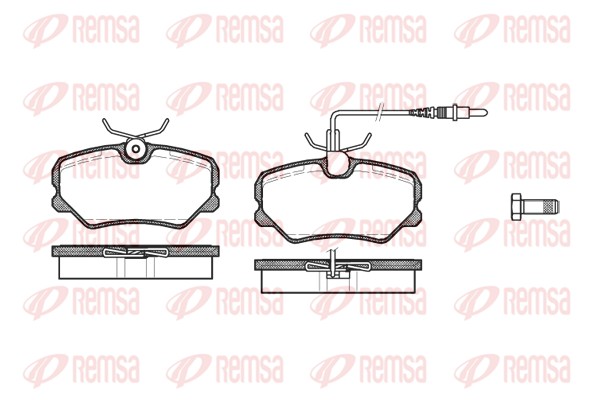 Kit de plaquettes de frein, frein à disque REMSA 0262.02