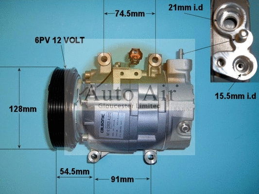 Compresseur, climatisation AUTO AIR GLOUCESTER 14-1105