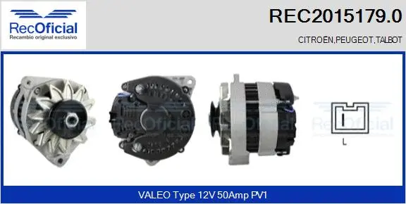 Alternateur RECOFICIAL REC2015179.0
