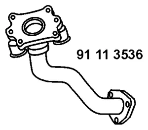 Tuyau d'échappement EBERSPÄCHER 91 11 3536