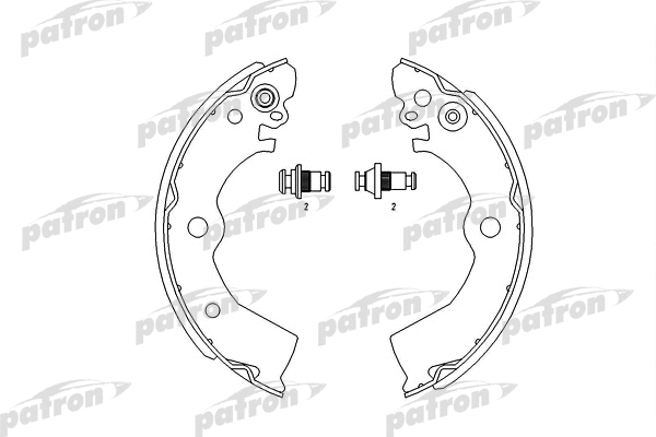 Jeu de mâchoires de frein PATRON PSP412