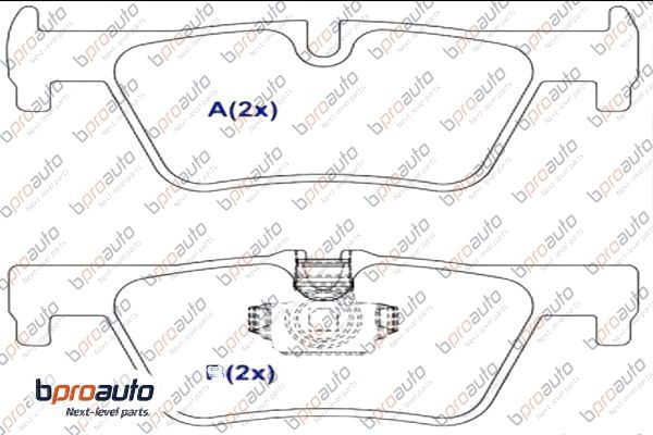 Kit de plaquettes de frein, frein à disque BPROAUTO 1BP30991AA