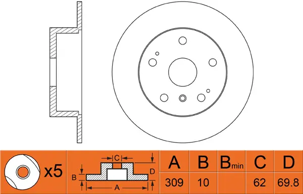 Disque de frein FIT FR0550
