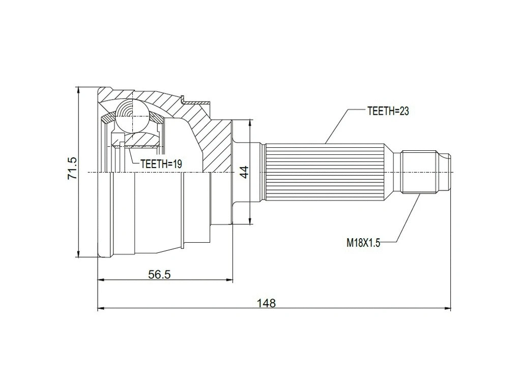 Jeu de joints, arbre de transmission A.Z. Meisterteile AZMT-43-030-1036