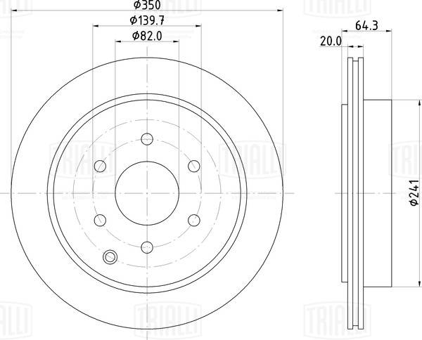 Disque de frein TRIALLI DF 084407