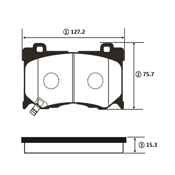 Kit de plaquettes de frein, frein à disque CTR GK0739