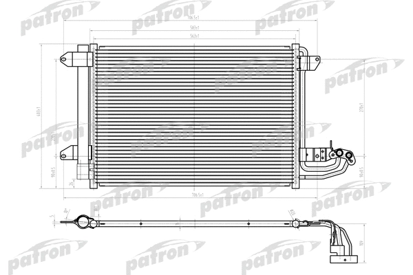 Condenseur, climatisation PATRON PRS1156