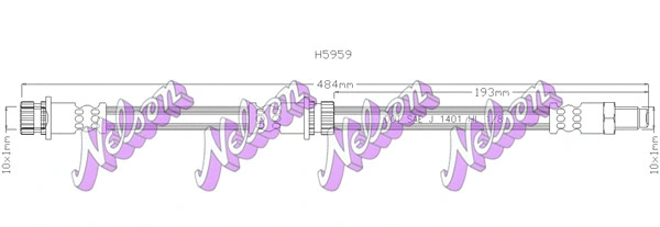 Flexible de frein KAWE H5959