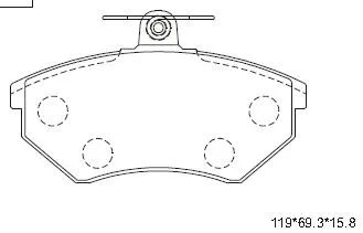 Kit de plaquettes de frein, frein à disque ASIMCO KD7710