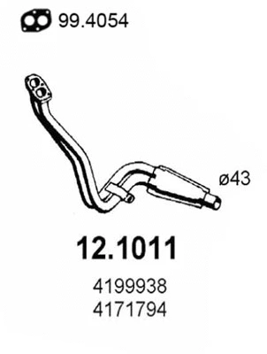 Tuyau d'échappement ASSO 12.1011