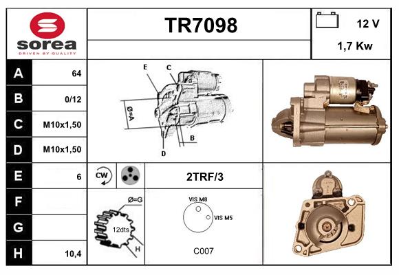 Démarreur SERA TR7098