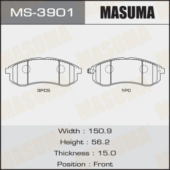 Jeu de mâchoires de frein MASUMA MS-3901