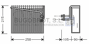 Évaporateur climatisation BUGOBROT 70-FTV072