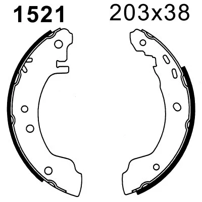 Jeu de mâchoires de frein BSF 01521