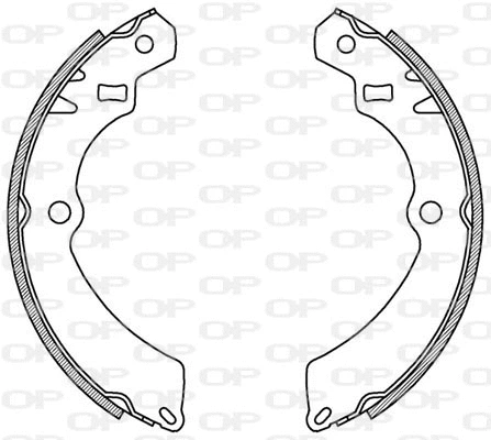 Jeu de mâchoires de frein OPEN PARTS BSA2109.00