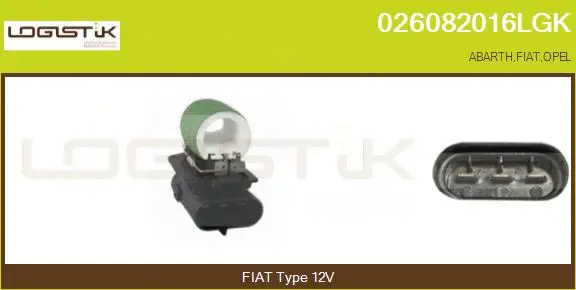 Prérésistance, moteur électrique (ventilateur de radiateur) LGK 026082016LGK