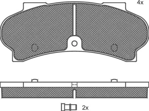 Kit de plaquettes de frein, frein à disque Technika 01107B