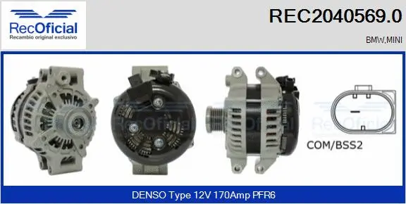 Alternateur RECOFICIAL REC2040569.0