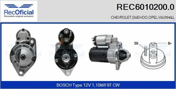 Démarreur RECOFICIAL REC6010200.0