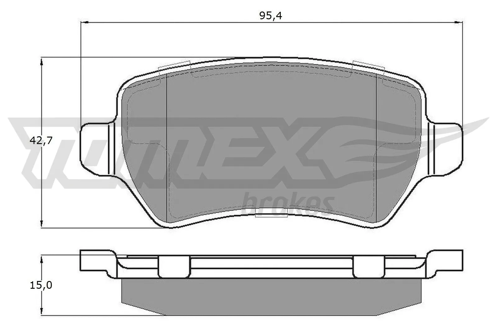 Kit de plaquettes de frein, frein à disque TOMEX Brakes TX 12-971