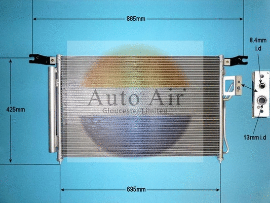 Condenseur, climatisation AUTO AIR GLOUCESTER 16-1098