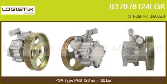 Pompe hydraulique, direction LGK 037078124LGK