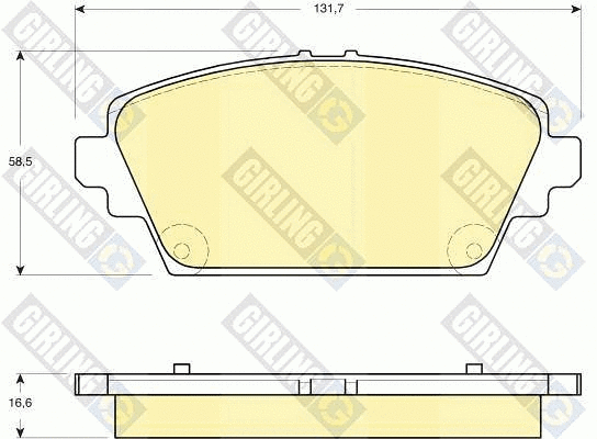 Kit de plaquettes de frein, frein à disque GIRLING 6132919