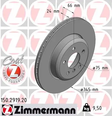 Disque de frein ZIMMERMANN 150.2919.20