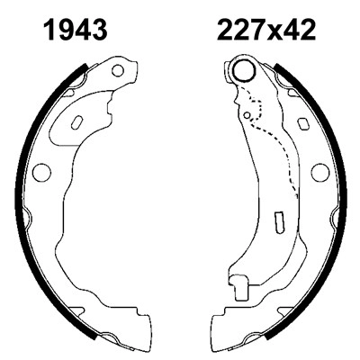 Jeu de mâchoires de frein BSF 01943