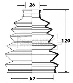 Jeu de joints-soufflets, arbre de commande BORG & BECK BCB6011