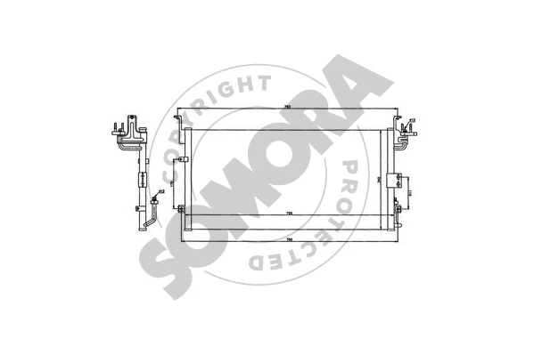 Condenseur, climatisation SOMORA 117060A