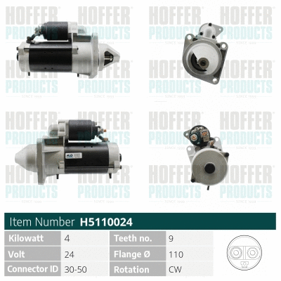Démarreur HOFFER H5110024
