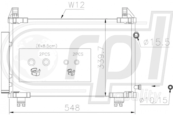 Condenseur, climatisation RPL QUALITY APCDTO5093