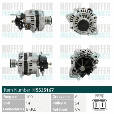 Alternateur HOFFER H5535167