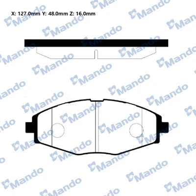 Kit de plaquettes de frein, frein à disque MANDO RMPD06NS
