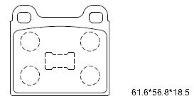 Kit de plaquettes de frein, frein à disque ASIMCO KD7713