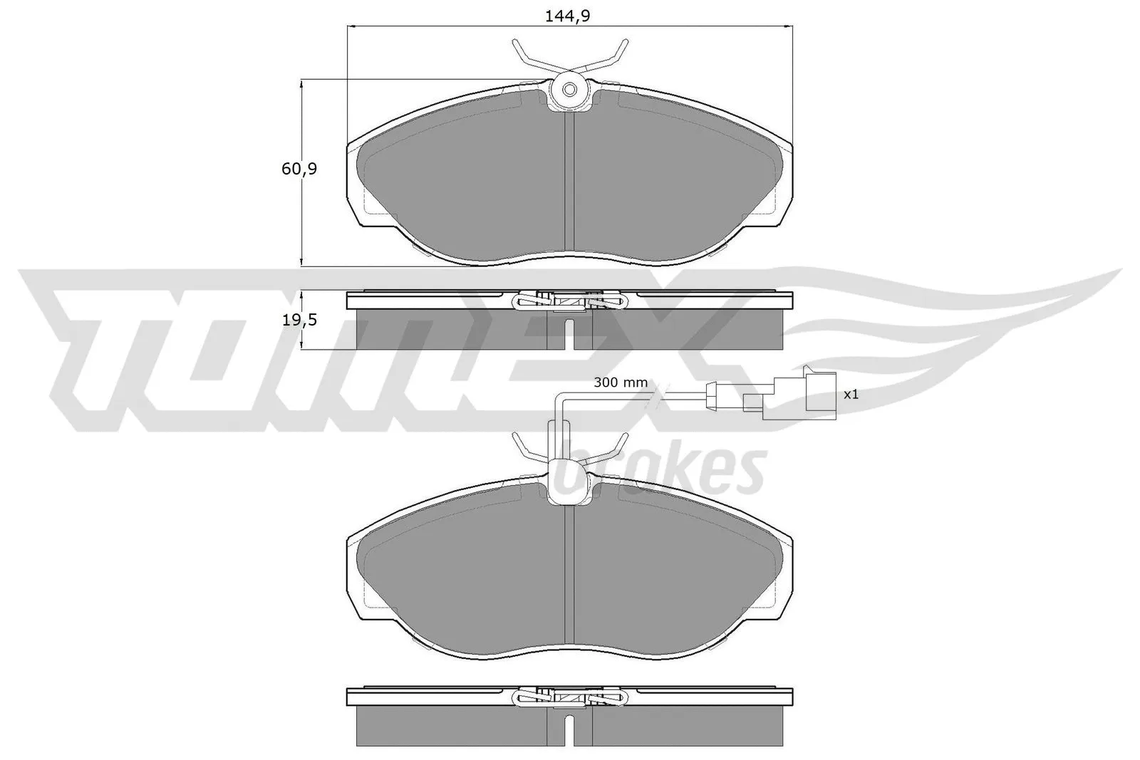 Kit de plaquettes de frein, frein à disque TOMEX Brakes TX 11-721