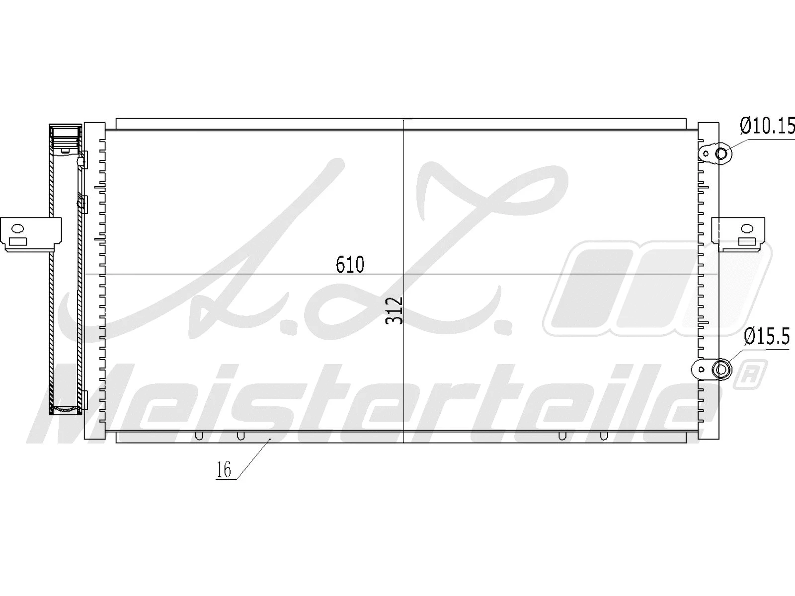 Condenseur, climatisation A.Z. Meisterteile AZMT-45-030-1051