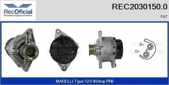 Alternateur RECOFICIAL REC2030150.0