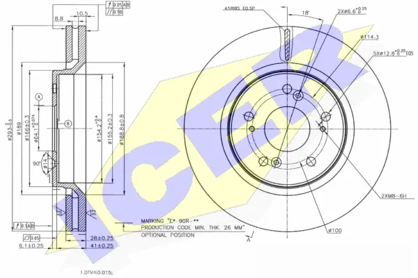 Disque de frein ICER 78BD2950-2