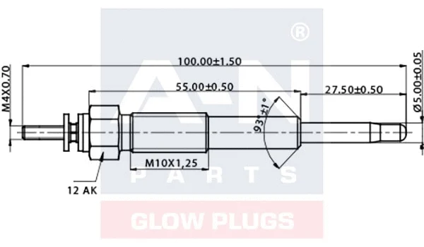 Bougie de préchauffage A-N PARTS A-N095148