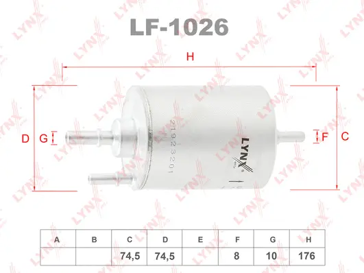 Filtre à carburant LYNXAUTO LF-1026