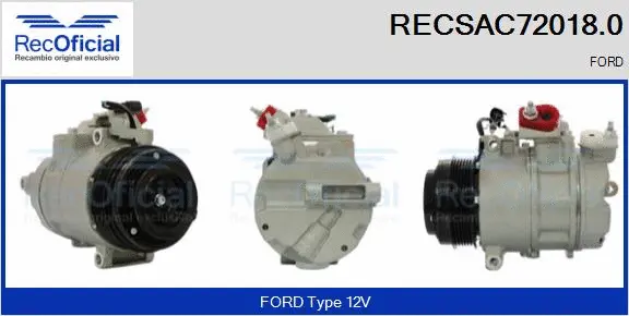 Compresseur, climatisation RECOFICIAL RECSAC72018.0