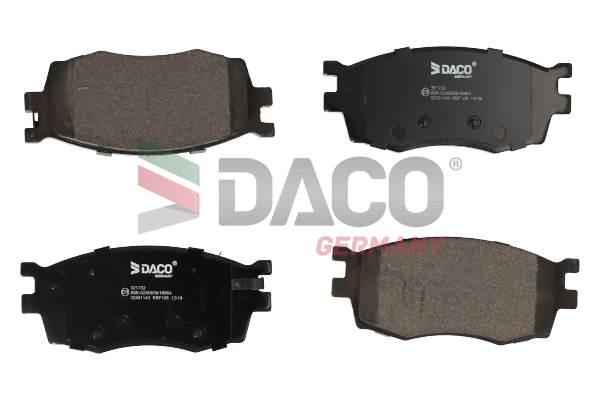 Kit de plaquettes de frein, frein à disque DACO Germany 321732