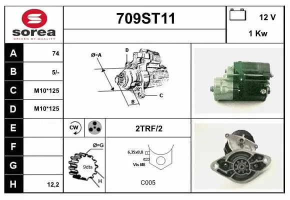 Démarreur STARTCAR 709ST11