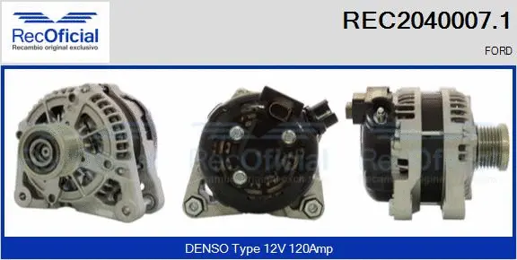 Alternateur RECOFICIAL REC2040007.1