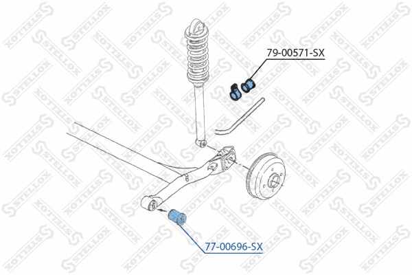 Suspension, bras de liaison STELLOX 77-00696-SX