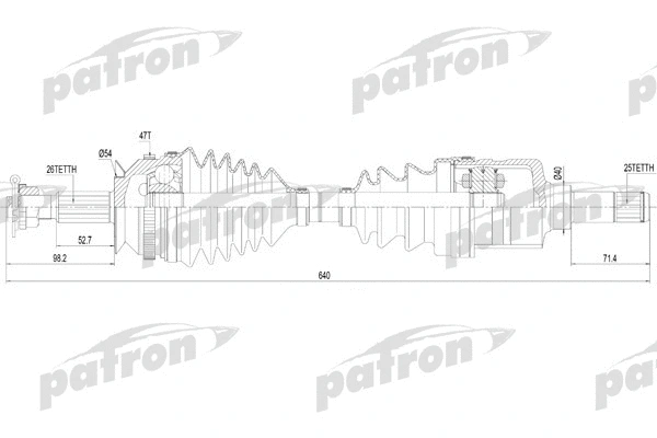 Arbre de transmission PATRON PDS2819