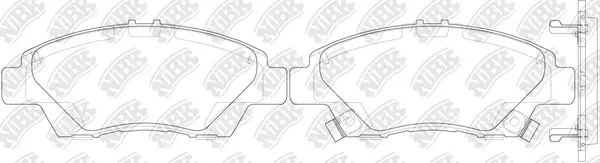 Kit de plaquettes de frein, frein à disque NiBK PN8868